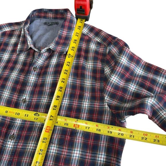 Toad & Co Plaid Button Up Tunic Top Mixo Hydro Color M Sustainable Granolagirl - Picture 7 of 8